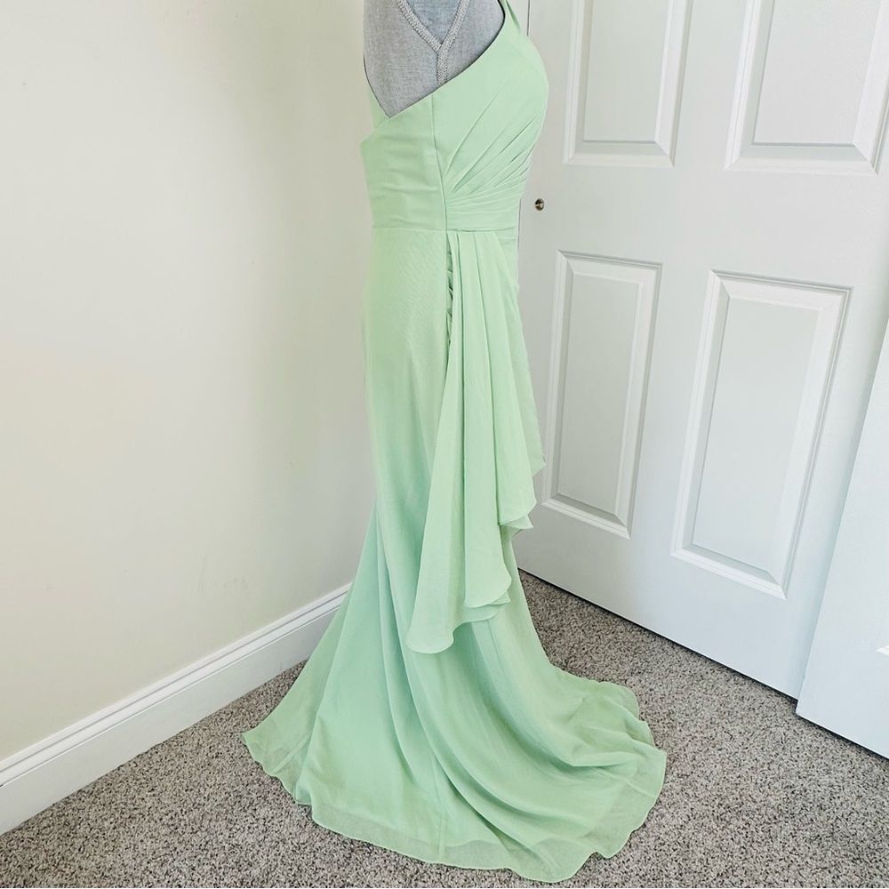 Source Unknown Mint Green Asymmetrical Dress - image 13